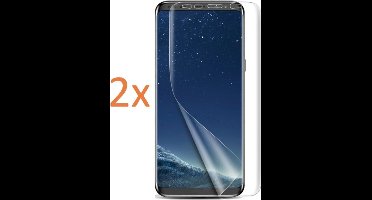 2x Screenprotector geschikt voor Samsung Galaxy S8 - Glas PET Folie Screen Protector Transparant 0.2mm 9H