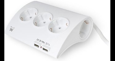 Ewent EW3935 Binnen 5AC-uitgang(en) 1.5m Wit power uitbreiding