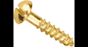 Homefix Houtschroef Messing - Ronde Kop - 3,5 x 20 mm - 25 stuks