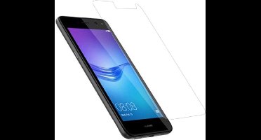 Shop4 - Huawei Y6 (2017) Glazen Screenprotector -  Gehard Glas Transparant