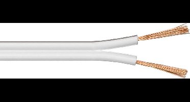 Goobay Luidspreker kabel 2x 0,75 mm / wit (CCA) - 100 meter