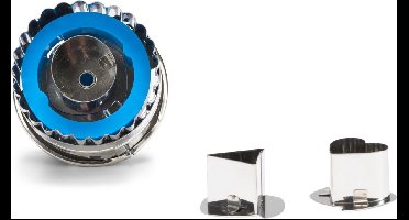 uitsteekvormen Linzer 5 cm rvs zilver 4-delig