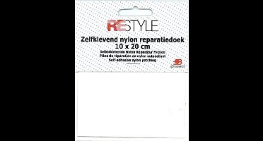 Reparatiedoek Plakbaar - Nylon - Wit - 10 x 20 cm