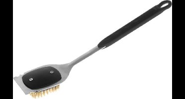 Mustang bbq schoonmaak borstel RVS met messing draad