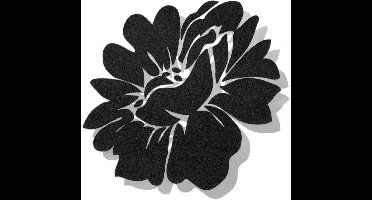 Flock stickers Small Flower grijs f