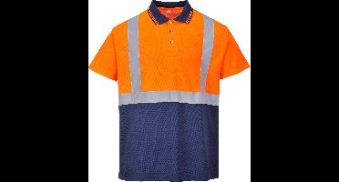 Portwest Tweekleuren Polo S479 - Oranje/Marine - XXXL