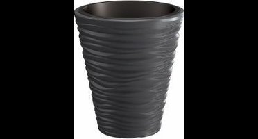 Bloempot Buiten Rond Sand 35cm ANTRACIET Prosperplast