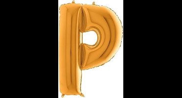 Folieballon letter P goud (100cm)