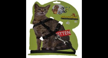 Kittentuigje Met Lijn Animal King - Dierentuigje - Zwart