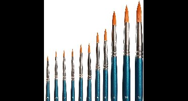 Faller - Pinsel-Set, Rundpinsel, synthetisch - modelbouwsets, hobbybouwspeelgoed voor kinderen, modelverf en accessoires