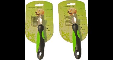 Hond klittenkam L-vorm 11 tanden