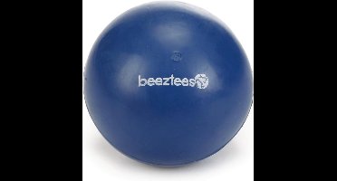 Beeztees rubber bal massief no 4 blauw 7,5 cm