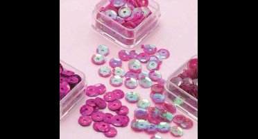 Trio Pailletten 6mm Fuchsia