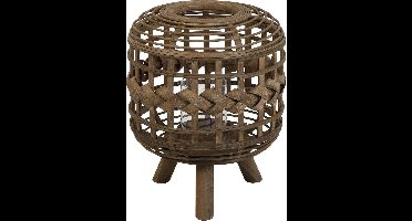 Light & living windlicht janta hout m 35 x ø26