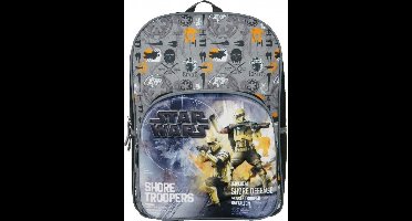 STAR WARS Rugzak Rugtas School Tas 6-12 Jaar Grijs