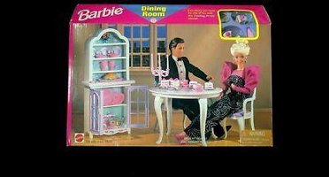 Barbie vintage eetkamer -Barbie All Around Home Eetkamer Diorama Speelset