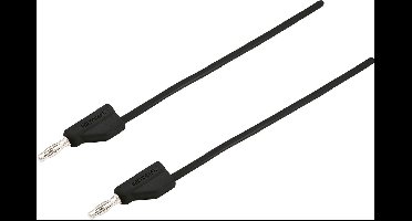 VOLTCRAFT MSB-300 Meetsnoer Banaanstekker 4 mm Silicone 1.00 m Zwart 1 stuk(s)