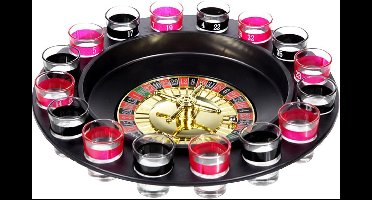 Drankspel/drinkspel shot roulette 29 cm feestartikelen - Drankspellen / drankspelletjes
