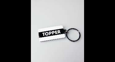 Paper Dreams Sleutelhanger Topper 13,5 X 4,5 Cm Staal Zwart/wit