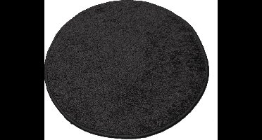 Karpet Batan - Zwart - 133 cm Rond