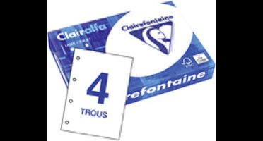 CLAIRALFA PERF 4 GAATJES - A4 80G RAM 500V C.5 - WIT 171 CIE