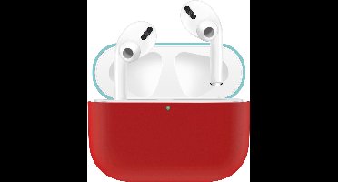 KELERINO. Siliconen Case geschikt voor Apple AirPods Pro - Hoesje - Rood / Groen