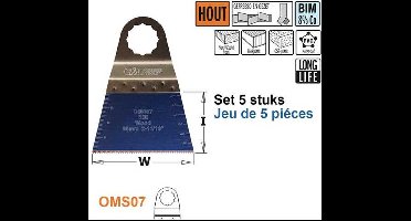 CMT - Multitoolzaagblad voor hout, 68mm - Zaagblad - Zagen - Hout - 5 Stuk(s)