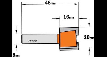CMT - Sponning- en kantenfrees met schuine snijkoppen, HW - Frees - Frezen - Profielfrees - 1 Stuk(s)