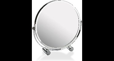 Versa - Vergrotende Make-up Spiegel – Stabiel & Compact – Vrijstaand Model – 18,5 cm – Staal – Zilver