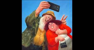 Wenskaart Marius van Dokkum Selfie