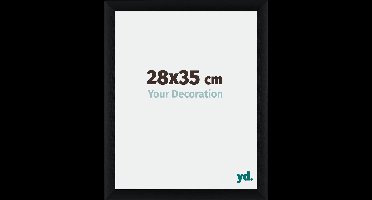 Your Decoration - Fotolijst 28x35 cm - Aluminium - Zwart Geborsteld - Tucson