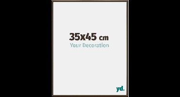 Your Decoration - Fotolijst 35x45 cm - Aluminium - Walnoot Structuur - New York