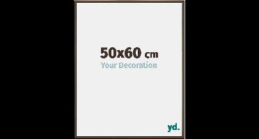 Your Decoration - Fotolijst 50x60 cm - Aluminium - Walnoot Structuur - New York