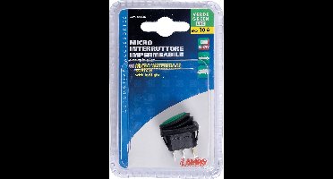 Schakelaar met LED Groen 12/24V Waterproof