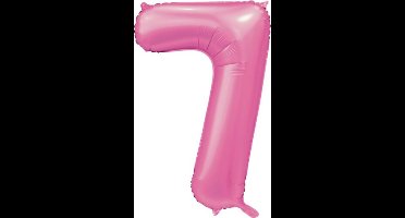 Folie Ballon Cijfer 7 Satin Roze XL 86 cm