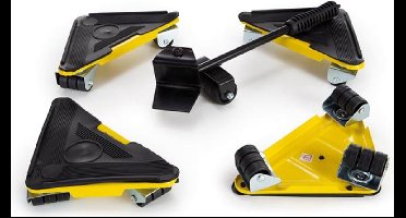 Toolland Meubeltransportset met 4 rolhoeken en hefboom, max. draagkracht 100 kg