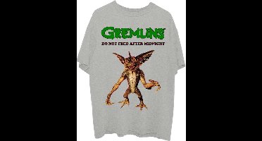 Gremlins - Stripe Do Not Feed Heren T-shirt - S - Grijs