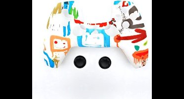 Cover Skin Protect Geschikt voor Playstation 5/PS5 Controller - Graffiti - Cover - Hoesje - Siliconen skin case + Grip set
