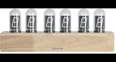 Karlsson Tafelklok Cathode - Eikenhout voet - 28x7,5x11cm - Scandinavisch