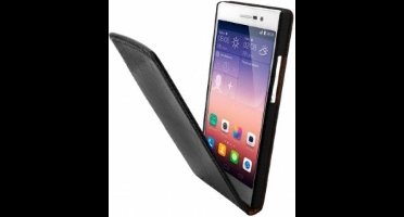 Mobiparts Luxury Flip Case Hoesje geschikt voor Huawei Ascend P7 Classic Black