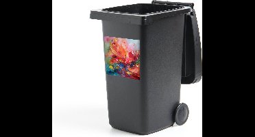 Container sticker Olieverf - Kunst - Abstract - Kleurrijk - 40x40 cm - Kliko sticker