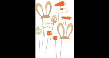 Photo Booth konijn 10 stuks