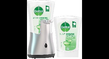 Dettol - Automatische Zeepdispenser No Touch & 2x250ml Handzeep No Touch Navulling - Aloe Vera