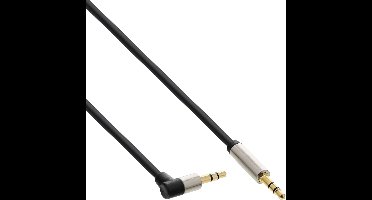 Premium 3,5mm Jack stereo audio slim kabel - haaks - 5 meter