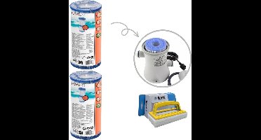 Bestway - Type II filters geschikt voor filterpomp 58383 - 2 stuks & WAYS scrubborstel