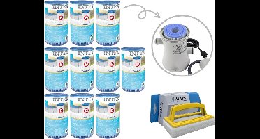 Intex - Filter type B - 10 stuks - Geschikt voor filterpomp 28634GS & WAYS scrubborstel