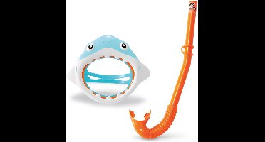 Intex Snorkelset Shark Fun Junior 2-delig Oranje/grijs