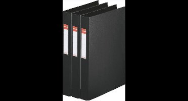 Esselte Ringband mappen/ordners - 3x - zwart - A4 - opbergen - kantoorartikelen