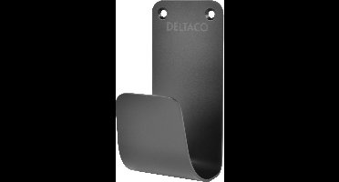 Deltaco EV-5115 - Kabelhouder - Voor Oplaadkabel Elektrische Auto - Wandhouder - Metaal - Zwart