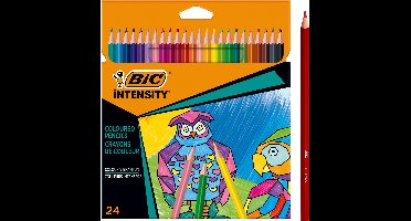 BIC Intensity - Kleurpotloden - Kinderen en volwassenen - Verschillende Kleuren - Potlood - 24 Stuks